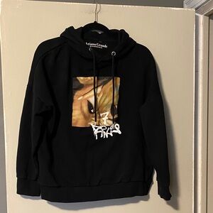 Ariana Grande 7 Rings Black Hoodie with Graphic Print